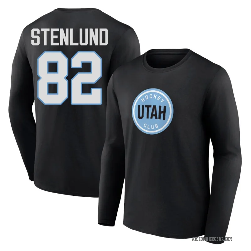 Kevin Stenlund Men's Black Utah Hockey Club Long Sleeve T-Shirt