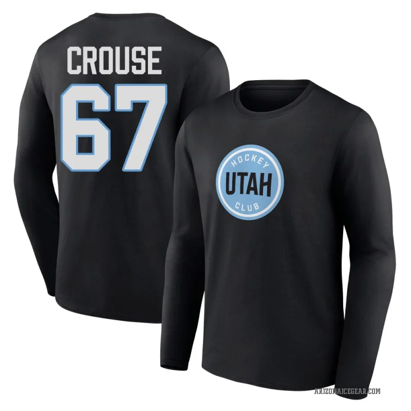 Lawson Crouse Youth Black Utah Mammoth Long Sleeve T-Shirt