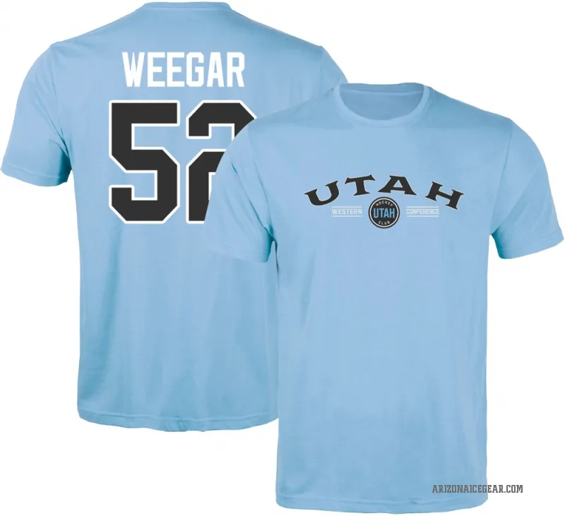 MacKenzie Weegar Youth LightBlue Utah Mammoth Light Blue T-Shirt