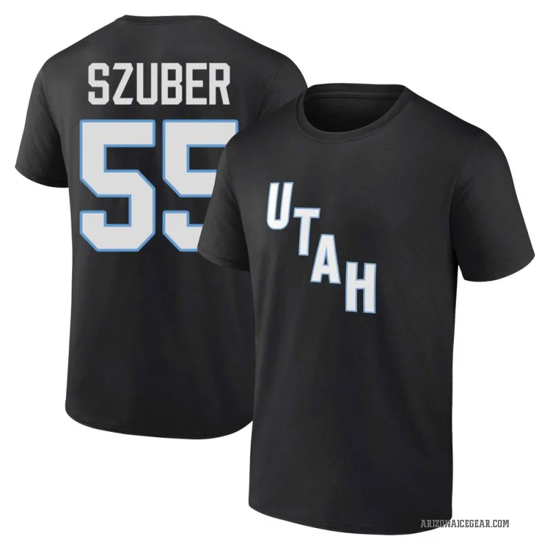Maksymilian Szuber Men's Black Utah Mammoth Stack T-Shirt