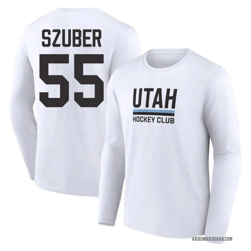 Maksymilian Szuber Men's White Utah Mammoth Secondary Long Sleeve T-Shirt