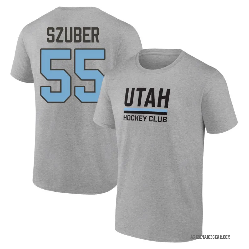 Maksymilian Szuber Youth Gray Utah Mammoth Heather Draft T-Shirt