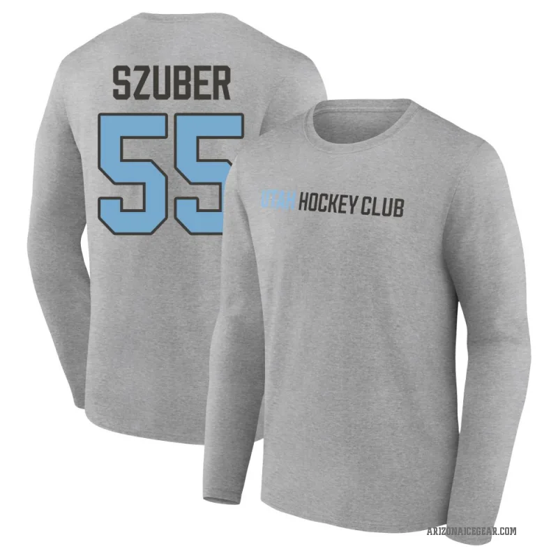Maksymilian Szuber Youth Gray Utah Mammoth Heather Secondary Long Sleeve T-Shirt