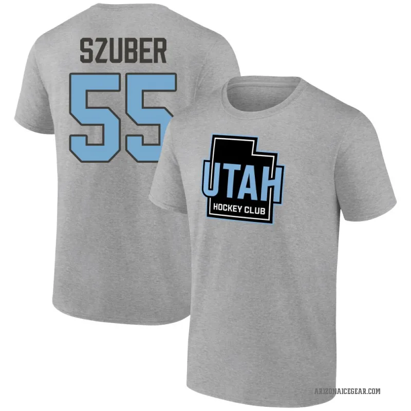Maksymilian Szuber Youth Gray Utah Mammoth Heather Tertiary T-Shirt