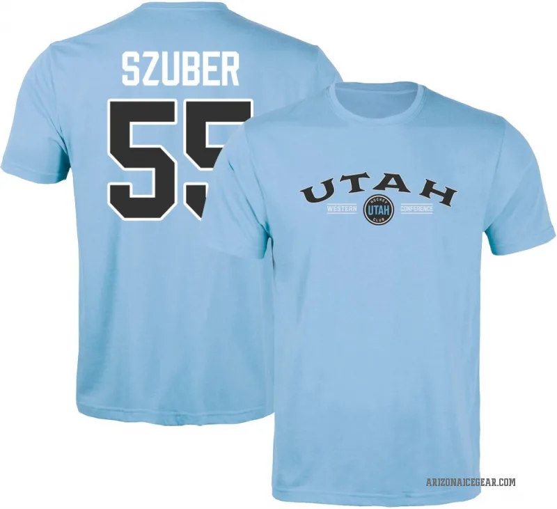 Maksymilian Szuber Youth LightBlue Utah Mammoth Light Blue T-Shirt