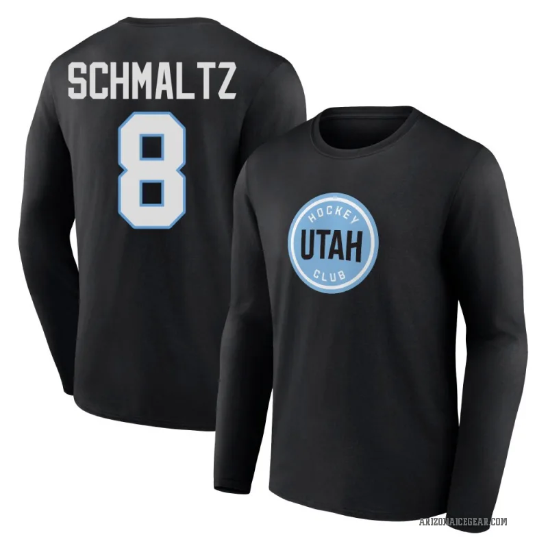 Nick Schmaltz Men's Black Utah Hockey Club Long Sleeve T-Shirt