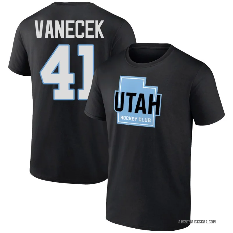 Vitek Vanecek Men's Black Utah Mammoth Tertiary T-Shirt