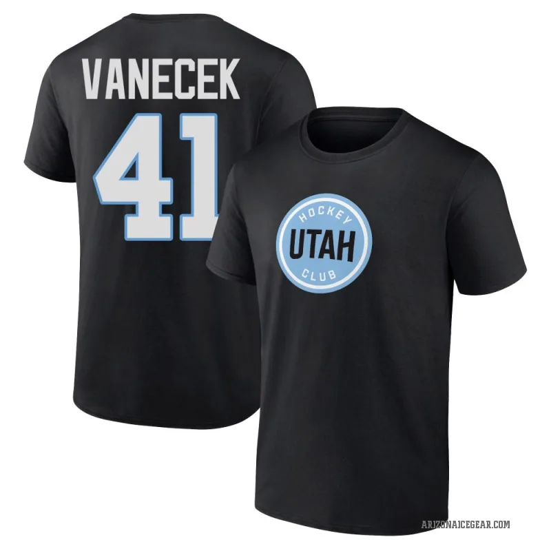 Vitek Vanecek Youth Black Utah Mammoth T-Shirt